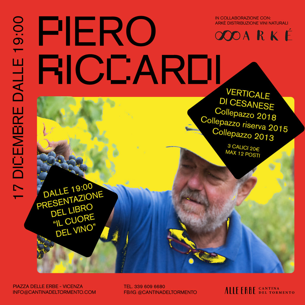 17/12/21: PIETRO RICCARDI | PRESENTAZIONE DEL LIBRO "IL CUORE DEL VINO" in collaborazione con Arkè