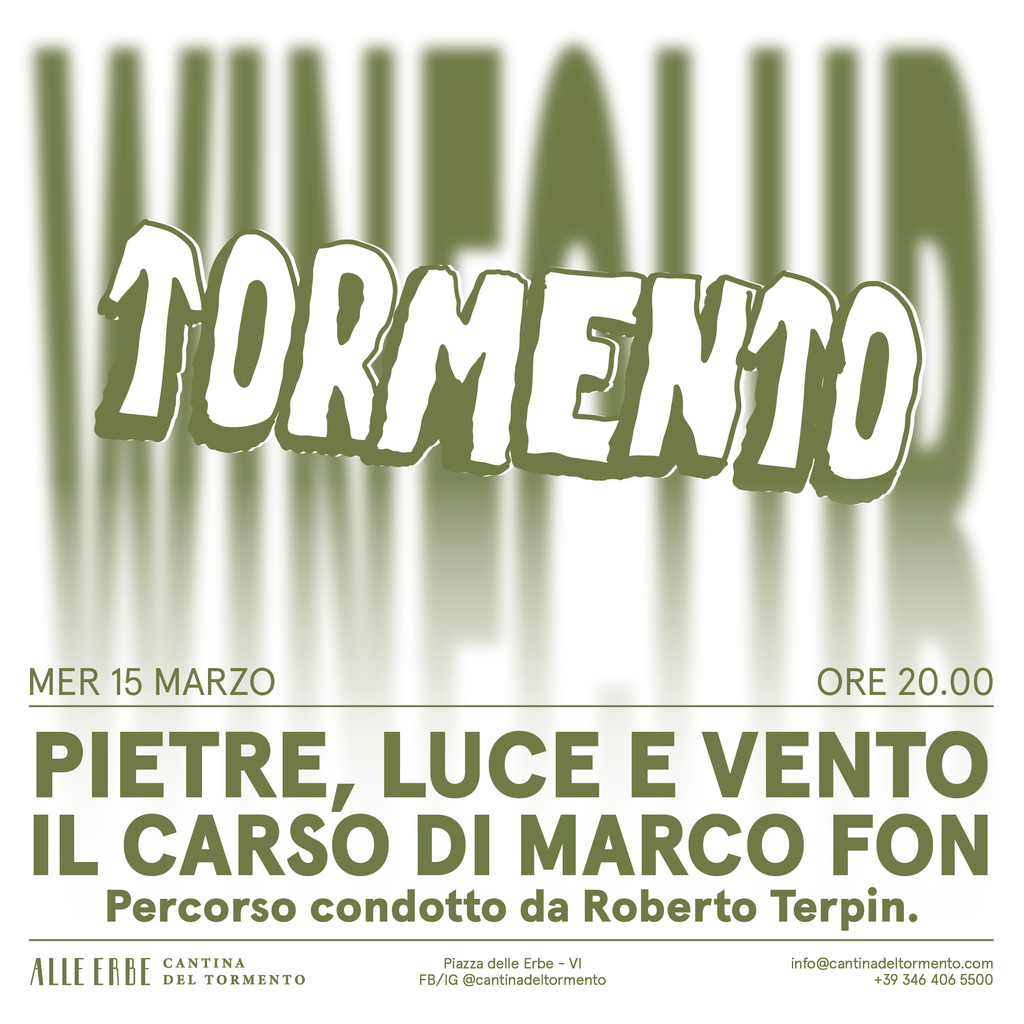 Mercoledì 15 marzo Tormanto Wine Club: Il Carso di Marco Fon